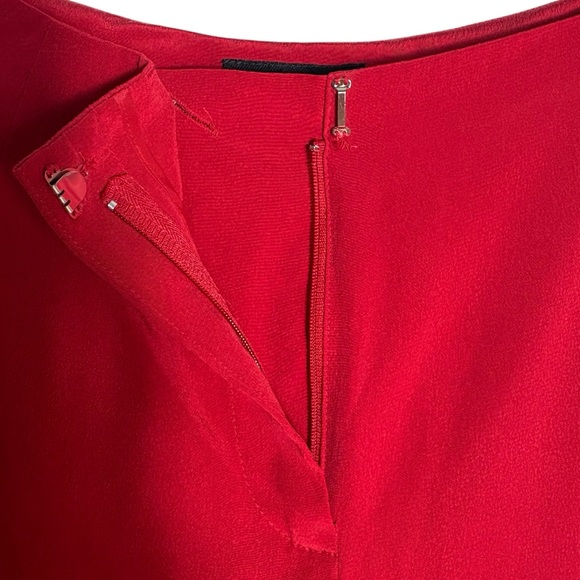 TWO TWENTY FIVE 100% Silk Trousers w/ Paisley Cuffs in Red Size 14 -- BEAUTIFUL! - Picture 4 of 7